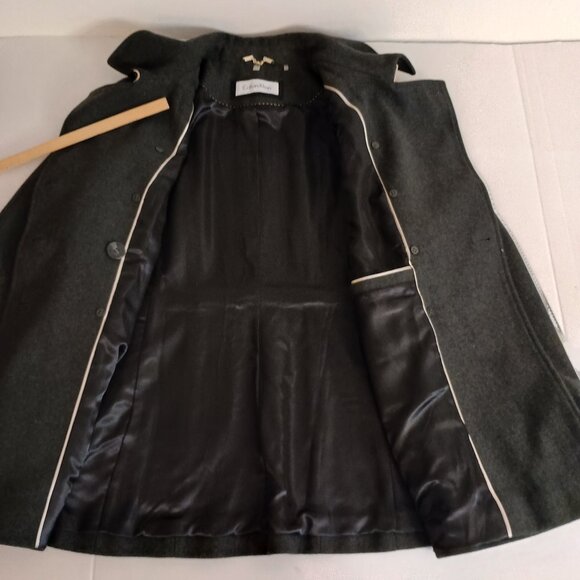 Calvin Klein Military Wool Blend Double Breasted Jacket Green Women's L NWT Flaw - Picture 7 of 14
